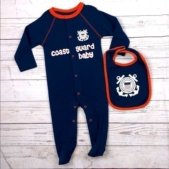 Coast Guard One piece with Bib size 9/12m - Picture 1 of 1